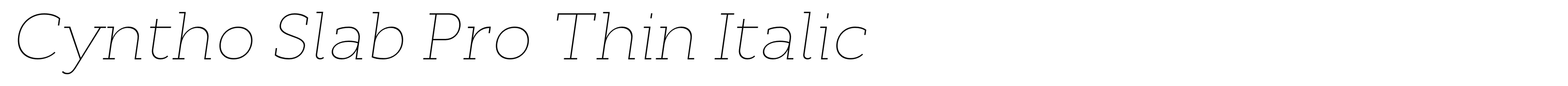 Cyntho Slab Pro Thin Italic